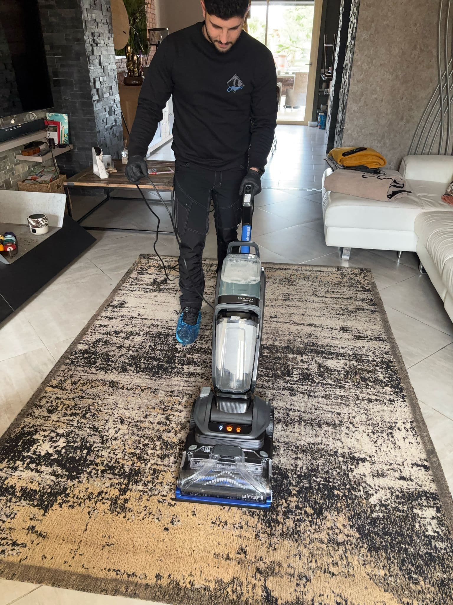 Nettoyage d'un tapis